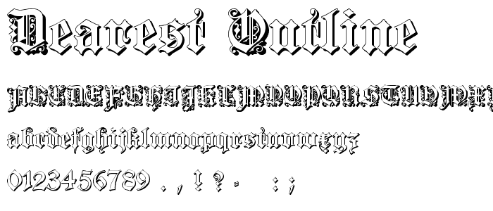 Dearest Outline font